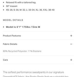 Vuori Pronto Performance Jogger.  Platinum Heather